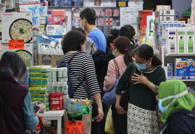 Some Hongkongers are snapping up pharmacy supplies to send to friends and relatives on the mainland. Photo: Edmond So