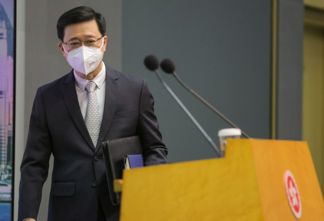 Chief Executive John Lee Ka-chiu has urged Google to respect Hong Kong’s anthem.Photo: SCMP / Jelly Tse