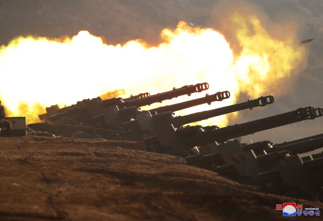 North Korean artillery units. File photo; KCNA