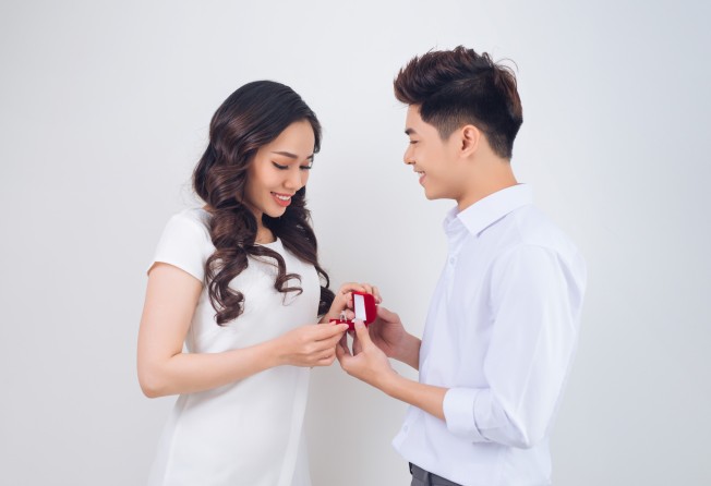 The woman said she was moved by her boyfriend’s proposal but has not worn the engagement ring since he suggested she pay half of its cost. Photo: Shutterstock