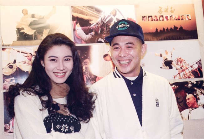 Michelle Reis and Jet Li at a press conference for Fong Sai-yuk, the 1993 film directed by Corey Yuen. Photo: SCMP
