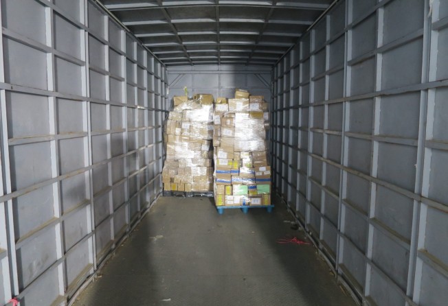 Contraband medicine found inside a truck stopped at the border with mainland China. Photo: Handout