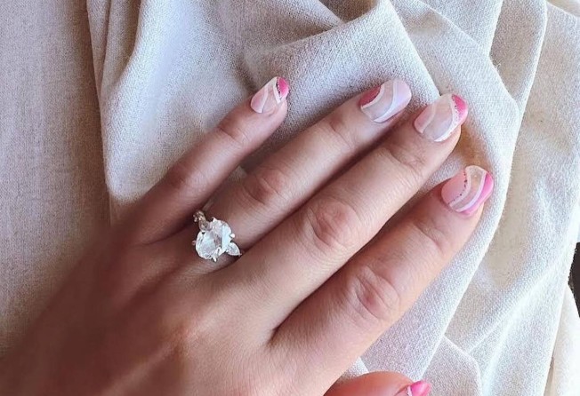 American actress Lana Condor gives fans a close up of her chunky engagement ring on Instagram. Photo: @lanacondor/Instagram