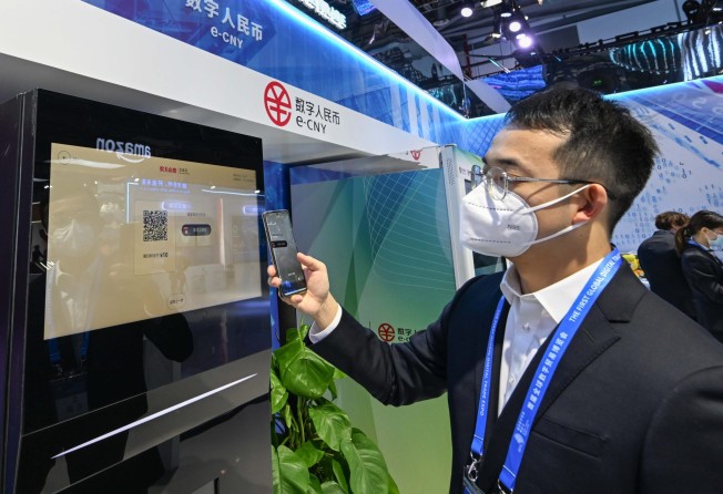 The ongoing pilot scheme for China’s digital yuan has been expanded to 26 large cities and 5.6 million merchants, with an accumulated transaction value of 100 billion yuan (US$12.2 billion) at the end of August. Photo: Xinhua