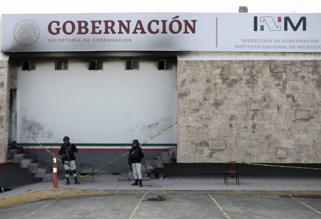 The immigration detention centre, where a fire in a dormitory left dozens of migrants dead. Photo: AP