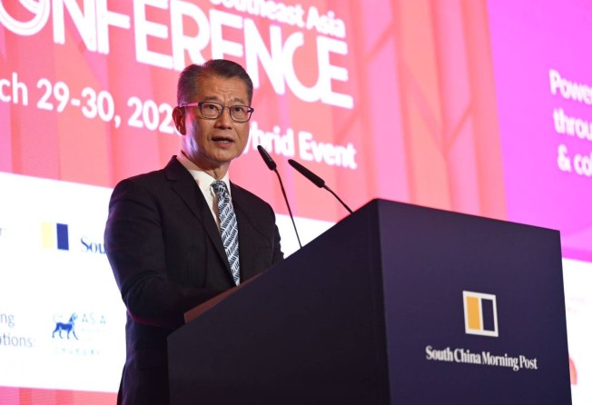 Chan speaks at the Post’s “China Conference: Southeast Asia 2023” in Singapore last month. Photo: SCMP