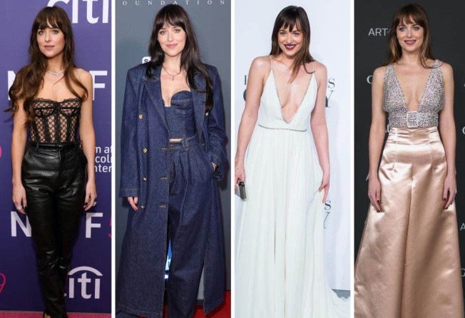 23 of Dakota Johnson's boldest fashion looks ever: the Fifty Shades of Grey  actress dons sheer Swarovski-studded Gucci gowns, backless Prada dresses,  lace Dior outfits and plunging Valentino numbers | South China