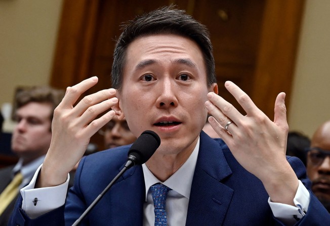 TikTok CEO Chew Shou Zi testifies at a US House Energy and Commerce Committee hearing in Washington in March 2023. Photo: TNS