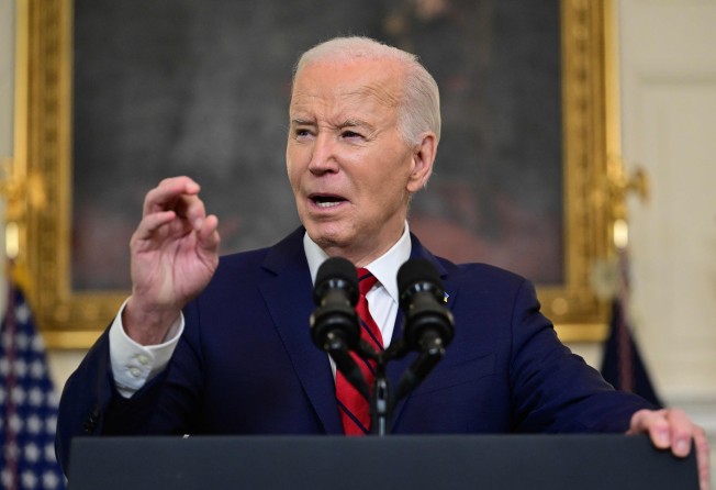 United States President Joe Biden speaks after signing into law the foreign aid bill and a measure to ban TikTok in the US at the White House in Washington, DC, on April 24, 2024. Photo: Agence France-Presse