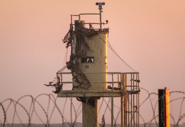 An Egyptian army observation post on the border with Egypt in Rafah, Gaza Strip. File photo: Bloomberg