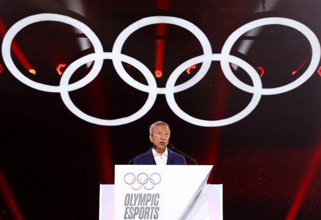 IOC vice president Ng Ser Miang delivers a speech during the closing ceremony of the Olympic Esports Week in Singapore. Photo: TNS