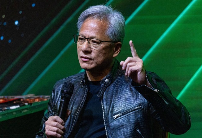 Nvidia CEO Jensen Huang takes part in a news conference in Taipei, Taiwan, on June 4. Photo: Bloomberg