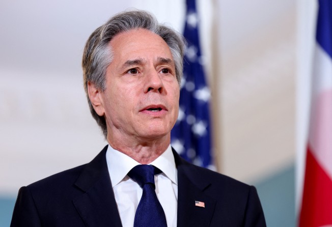 US Secretary of State Antony Blinken speaks during an Americas Partnership for Economic Prosperity meeting in Washington on Wednesday. Photo: Reuters