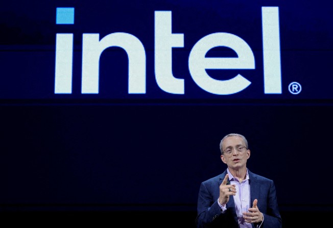 Intel CEO Pat Gelsinger delivers a speech at the Computex forum in Taiwan in June. Photo: Reuters