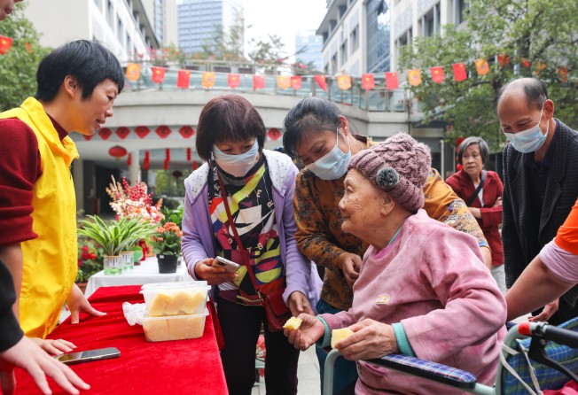 A Chinese New Year fair at an elderly home in Nansha, Guangzhou. Photo: Xiaomei Chen