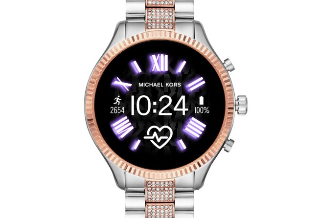 mk smartwatch purple