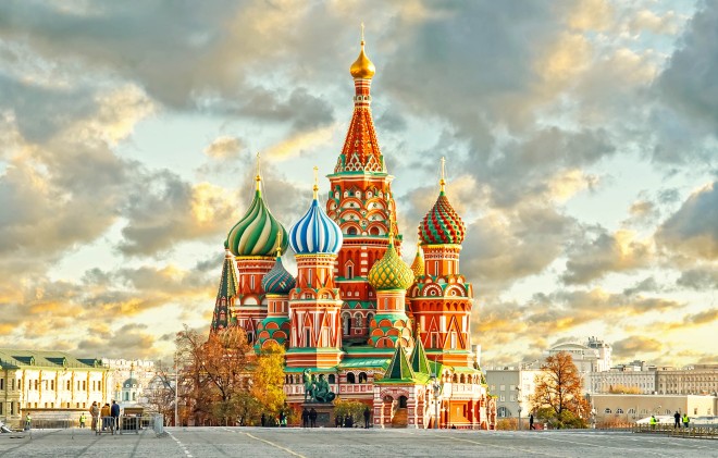 St Basil’s Cathedral in Moscow’s Red Square. Russia is promoting investment in import-substituting industries such as non-ferrous metals, aircraft and food machinery. Photo: Shutterstock