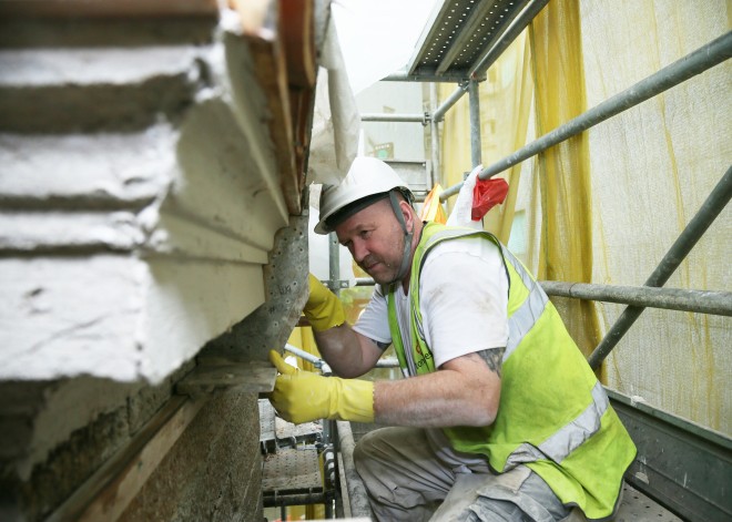 Safety is of utmost importance in restoration work at Tai Kwun. (Photo credit: Gammon Construction Ltd)