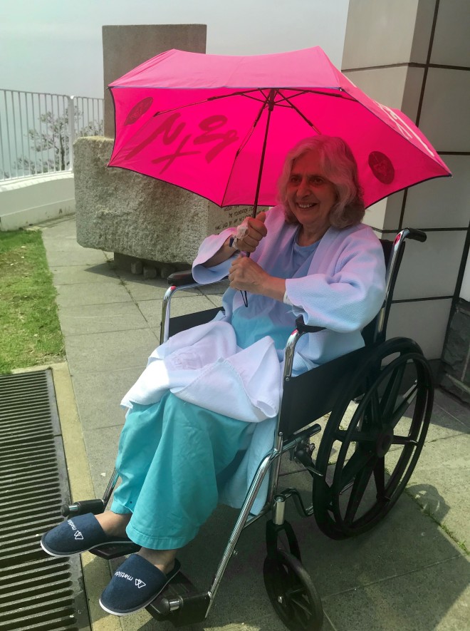 The view from the Peak helped Sue on her recovery.