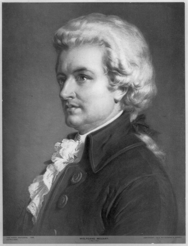 Composer Wolfgang Amadeus Mozart.
