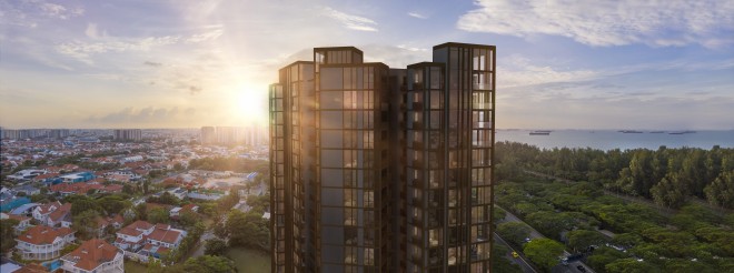 Meyer Mansion’s vantage is elevated with floor-to-ceiling windows to maximise the stunning unblocked views of the sea and the surrounding landed enclave. Artist's impression of Meyer Mansion condominium.