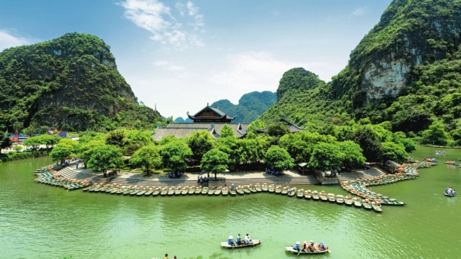 Trang An Scenic landscape complex - a scenic area near Ninh Binh, Vietnam, was inscribed as a UNESCO World Heritage Site