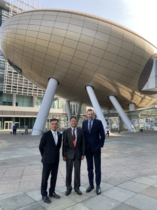 From left: Peter Mok, Head of Strategic Partnership of Hong Kong Science and Technology Parks Corporation; Prof Huang Chingyao, President of the Asian Association of Business Incubation; Phillip Kemp, Vice President of the Asian Association of Business Incubation.