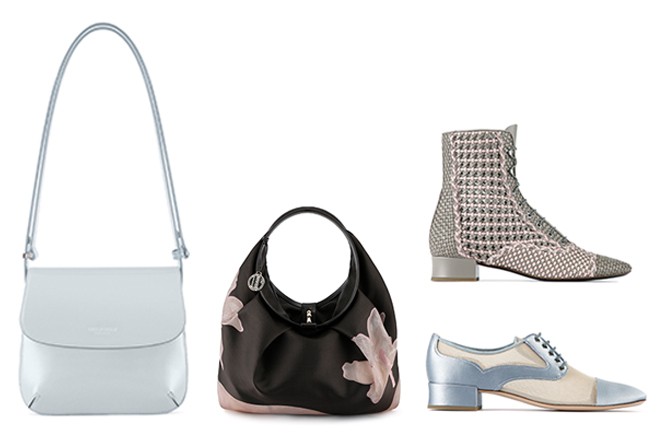 Complement the look with transparent shoes and dainty bags.