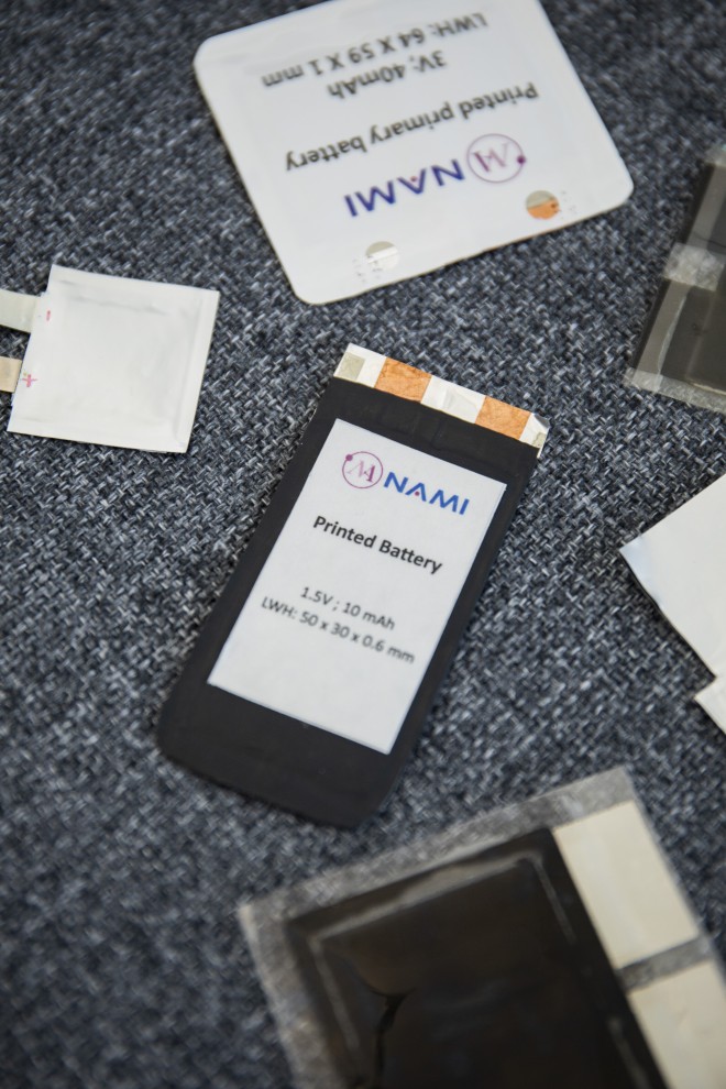 The multiple award-winning flexible ‘Green Battery Printed on LoRa IoT Devices’.
