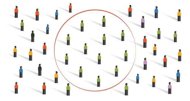Like-minded people connect together to share similar views as information input for each other.