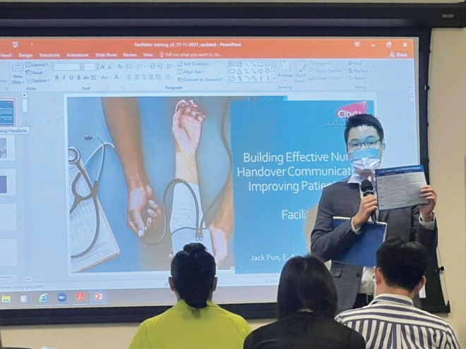 Pun introduced the two communication protocols on nursing communication.