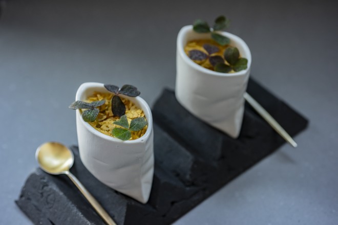 Aulis is the brainchild of British chef Simon Rogan and prides itself on its innovative plating and use of ingredients