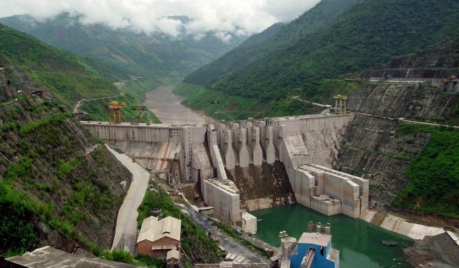 The Dachaoshan dam in Yunnan province is one of the 11 dams on the Mekong river in China. 