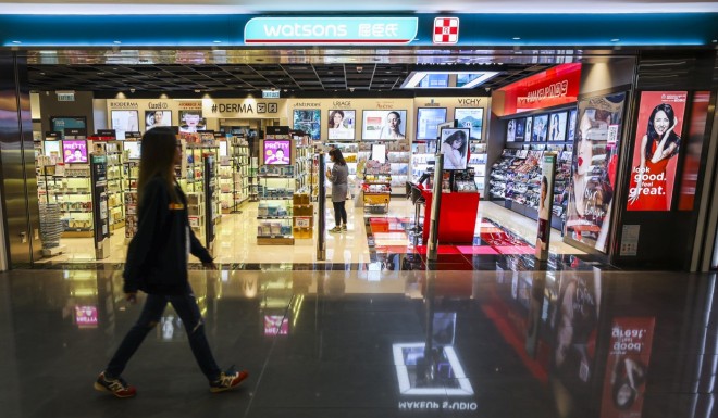 A Watsons shopfront in Times Square, Causeway Bay. A.S. Watson is the city’s oldest retailer. Photo: Antony Dickson