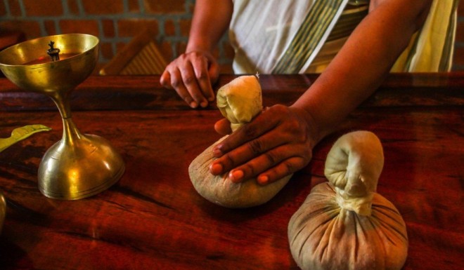 The Ayurvedic treatment package at Kairali in Kerala, India includes massages, yoga, vegetarian meals and meditation. Photo: Rathina Sankari