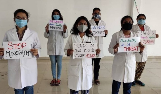 A Facebook protest by the Medical Students Network of the Indian Medical Association in Uttar Pradesh, India. Photo: Facebook