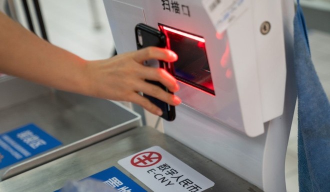 The People’s Bank of China is bringing its digital-currency lottery back to Shenzhen this week, with US$3.1 million worth of e-yuan to be spread out among 100,000 winners. Photo: Bloomberg