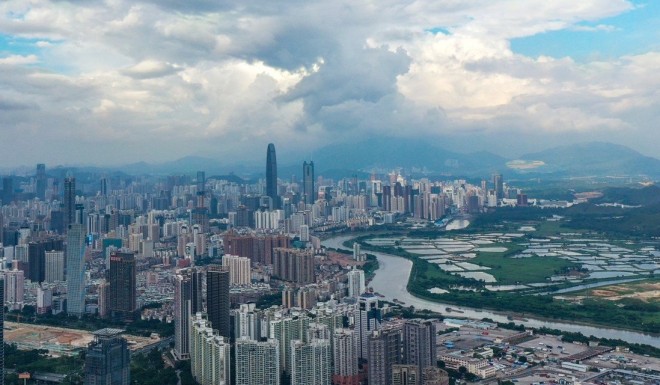 Shenzhen, a key Greater Bay Area city, is only 15 minutes away from Hong Kong. Photo: Xinhua