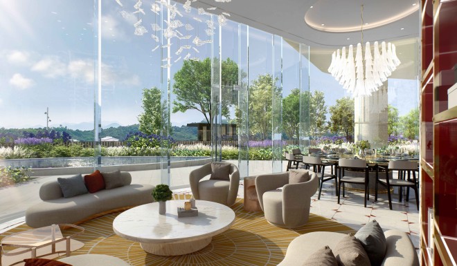 Grand Victoria's Director’s Villa will feature large ceiling-to-floor windows offering unobstructed views of Victoria Harbour.