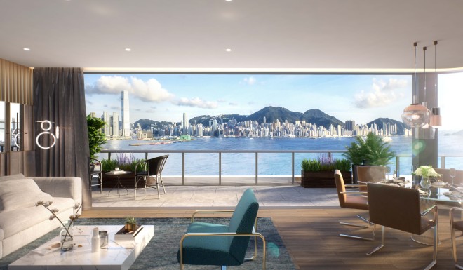 The new Grand Victoria luxury residential development will offer views of Hong Kong's iconic Victoria Harbour, which served as the inspiration for the property's design and architecture.
