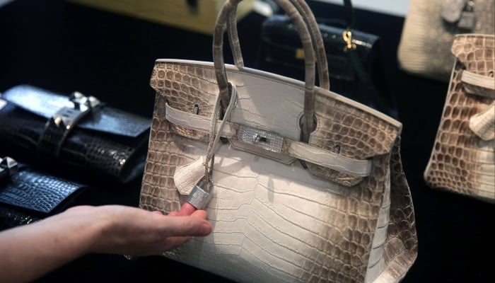 An Alligator birkin bag by Hermes in auction at the Christie's... News  Photo - Getty Images