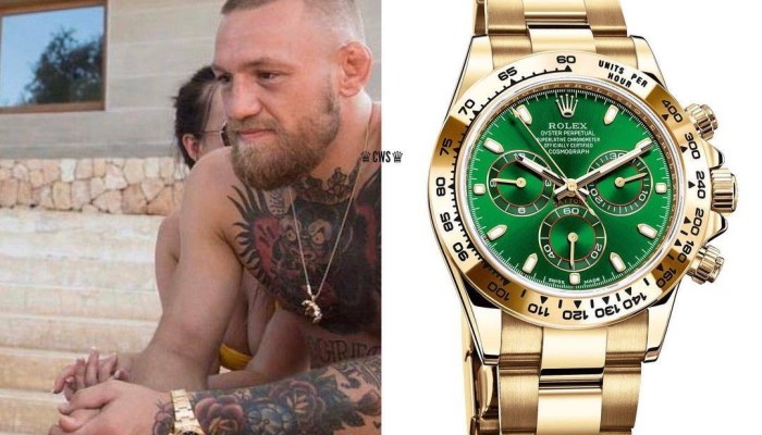 The Rolex Daytona green dial watch is worn by Drake, Conor