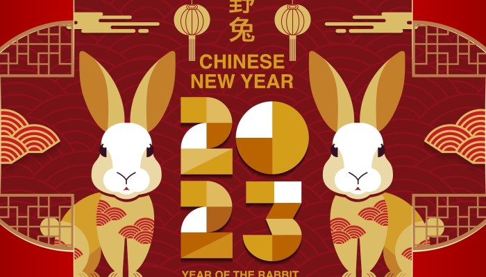 Chinese New Year of the Rabbit red envelope, Lunar New Year - set