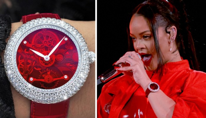 Rihanna s US 72 000 Jacob Co. Super Bowl watch revealed the