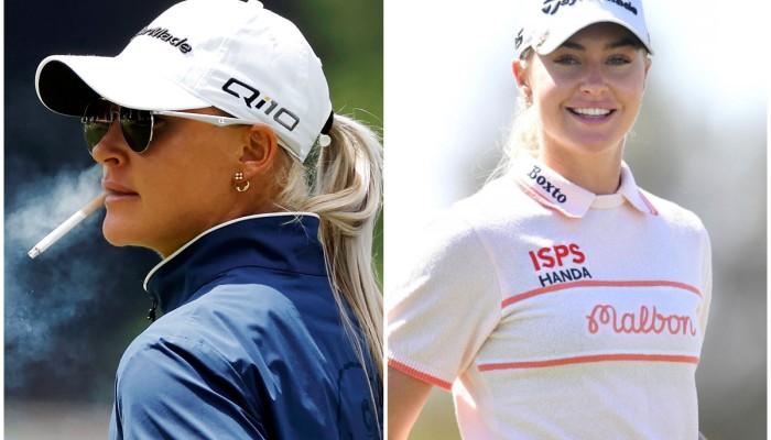 Is Charley Hull the 'John Daly of women's golf'? The glam English LPGA Tour  star went viral for smoking at the US Open and signing autographs, cig in  mouth – and rocks