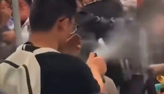 Man sprays train crowd in China with suspected pepper spray