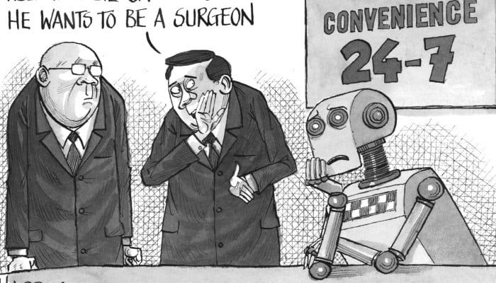 Robot surgery, cocaine bust, Hong Kong eats: cartoonist Harry