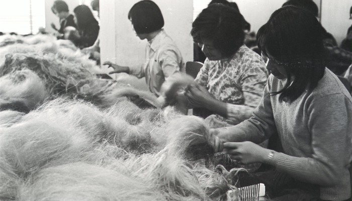 A wig factory in Aberdeen in 1967. Photo: SCMP Archives