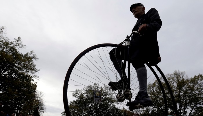 The annual penny farthing race in Prague South China Morning Post