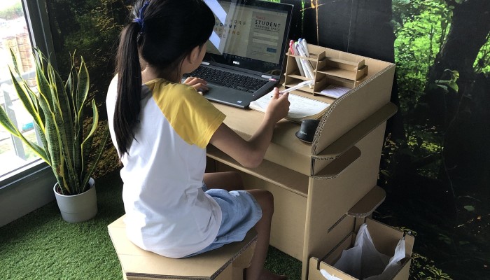 Working From Home Singapore S Paper Carpenter Has A Diy Cardboard